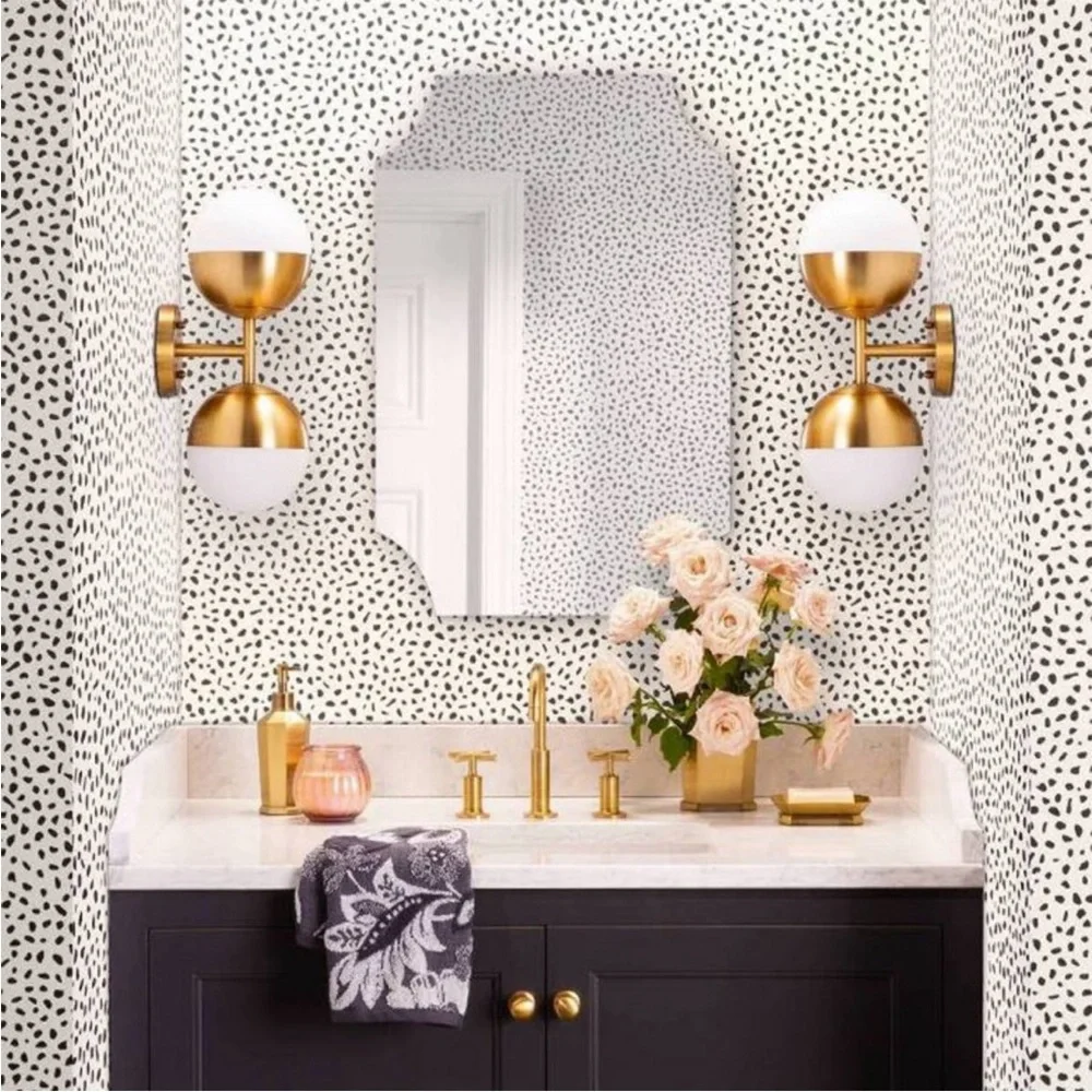( 2 Rolls ) Speckled Dot Peel & Stick Wallpaper Black - Opalhouse